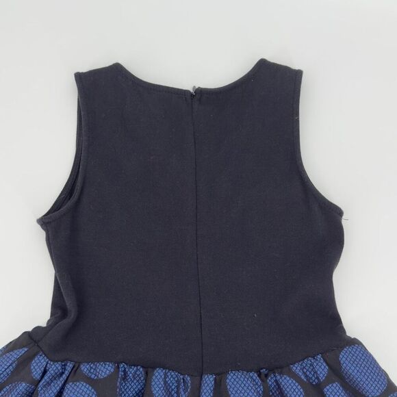 Dreampop by Cynthia Rowley Girl’s Metallic Polka Dot Dress M/8 Black Blue - Picture 6 of 9